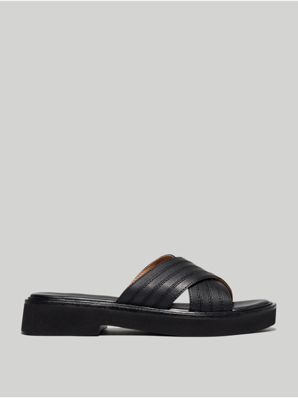 Madewell The Alina Platform Sandal In True Black Size 9 New! - Picture 2 of 12